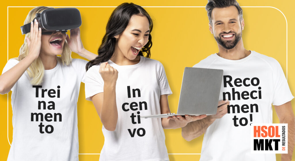 Pessoas felizes comemorando ações corporativas de treinamento, incentivo e reconhecimento