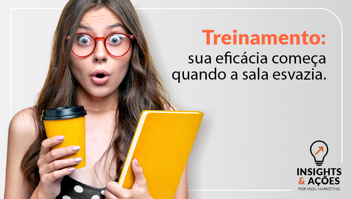 Treinamento corporativo após encerramento com foco na aplicação no trabalho